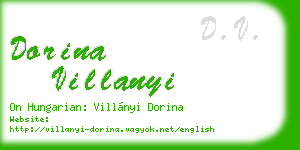 dorina villanyi business card